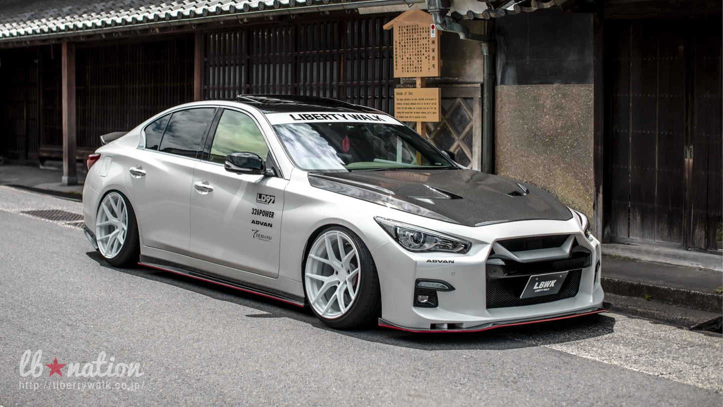 lb★nation Nissan V37 Skyline Complete Body Kit with Bonnet Hood