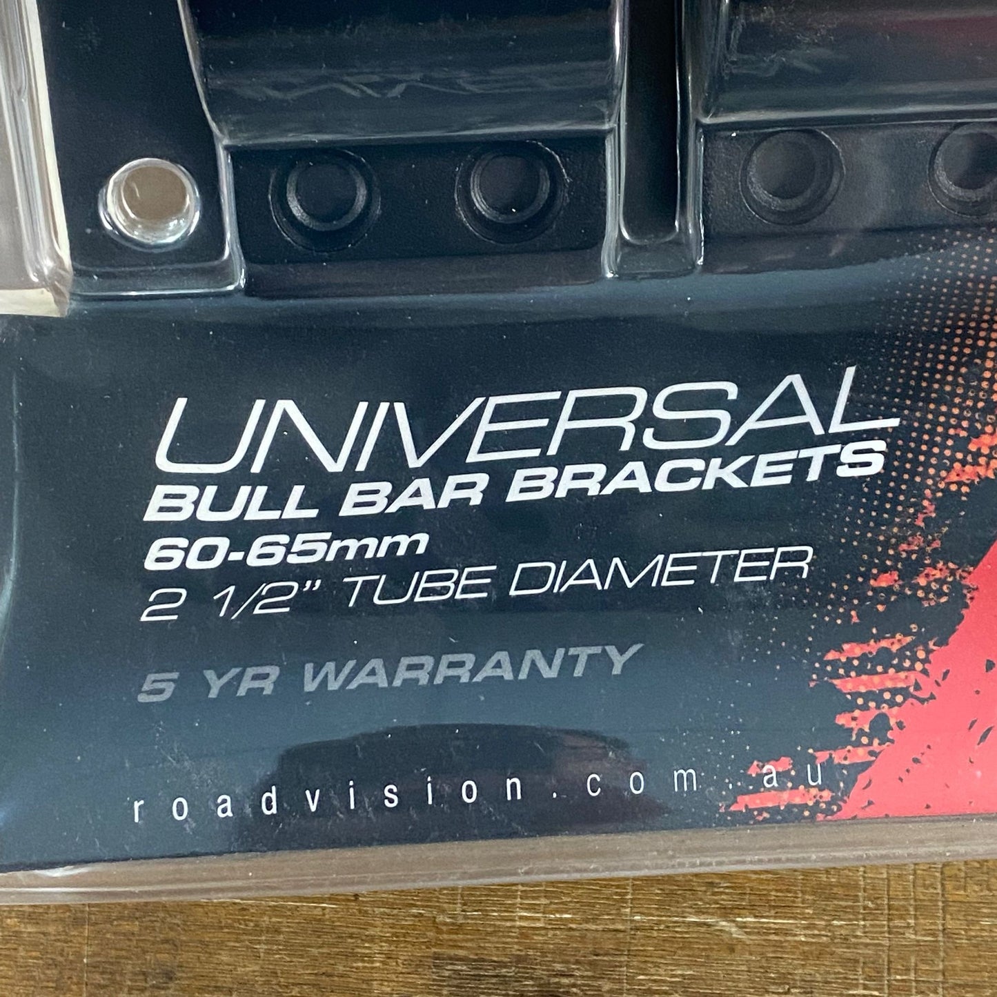 RoadVision RBC Bull Bar Clamp 60-65mm Black Pair