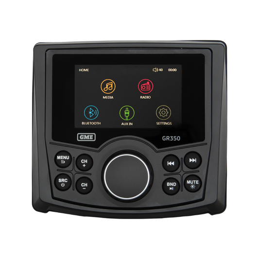 GME GR350BTB Bluetooth AM/FM Marine Stereo - Black