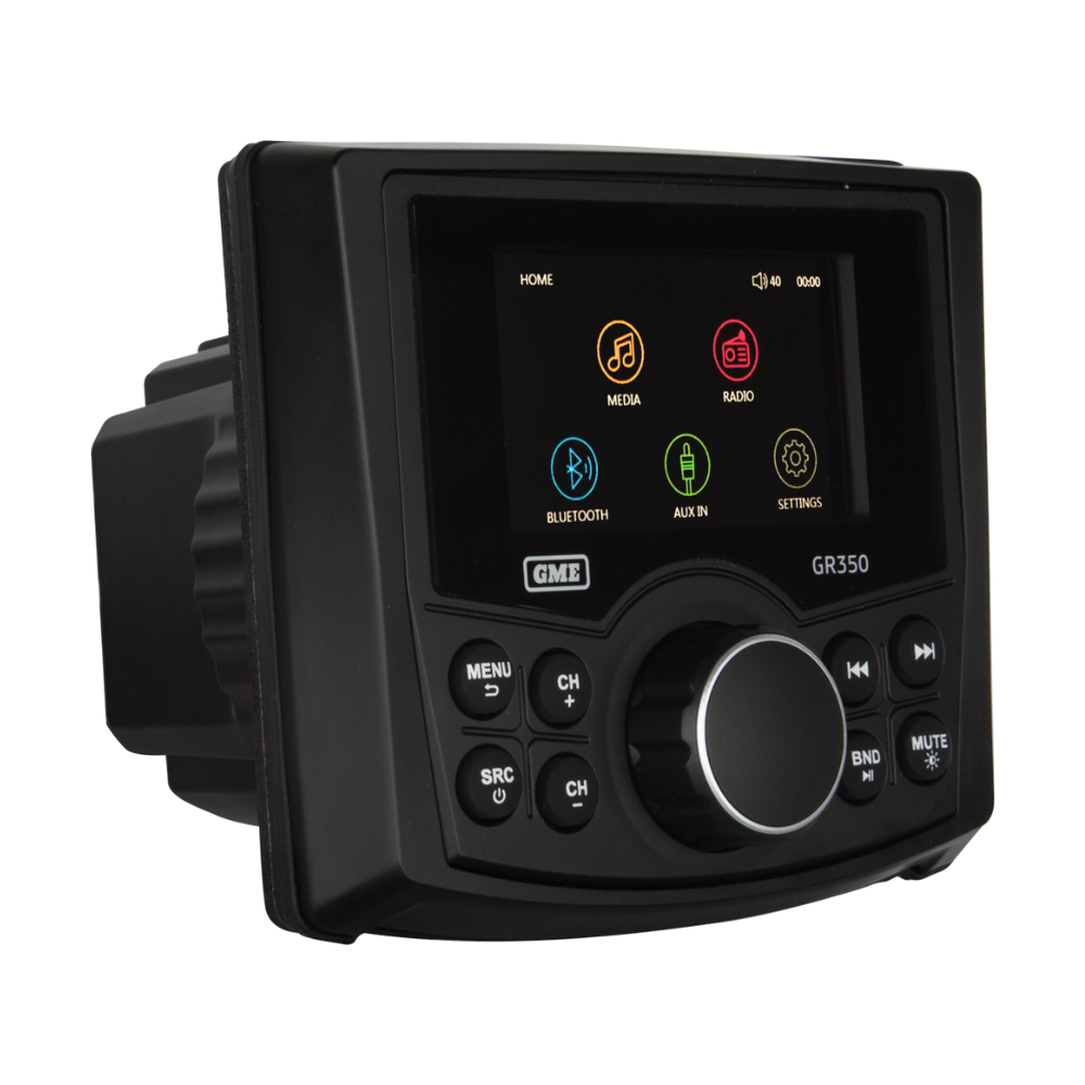 GME GR350BTB Bluetooth AM/FM Marine Stereo - Black