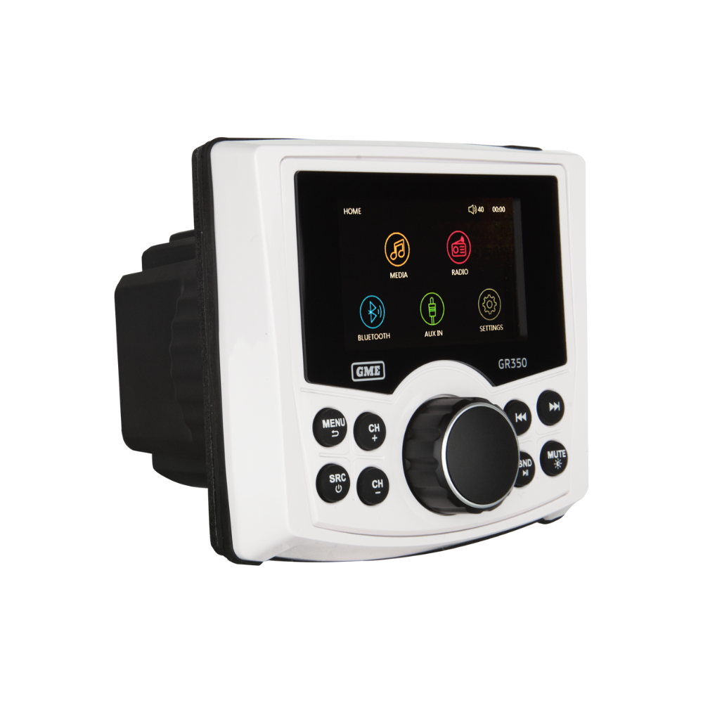 GME GR350BTW Bluetooth AM/FM Marine Stereo - White