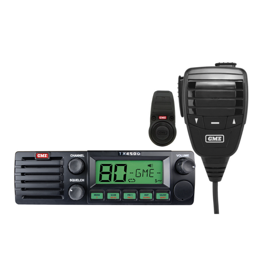 GME TX4500WS2 5 Watt DIN Mount UHF CB Radio with Wireless PTT & ScanSuite™